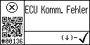 German text view of event 136 for ECU communication lost