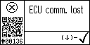English text view of event 136 for ECU communication lost