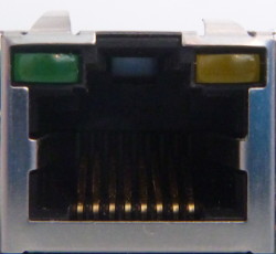RJ45 socket for Fischer Panda CAN bus, front side