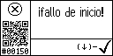 Spanish text view of event 150 for no generator type selected (iControl2 only)
