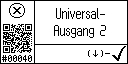 German text view of event 40 for universal output 2 (5A) low.
