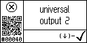 English text view of event 40 for universal output 2 (5A) low.