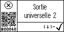 French text view of event 40 for universal output 2 (5A) low.