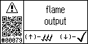 English text view of warning event 79 for Flame plug output high