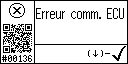 French text view of event 136 for ECU communication lost