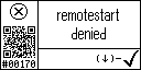 English text view of event 170 for Remote start request denied